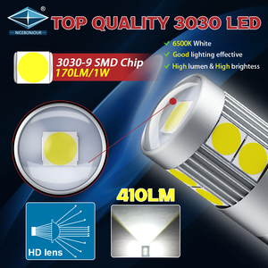 Siêu Sáng LED T10 12-24V 2.04W 3030 Lần Lượt Tín hiệu Phanh Đèn Đảo Chiều Đèn LED Canbus LED Trắng Chiều Rộng Xe Chỉ Số - Product Image 2