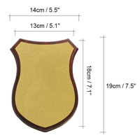 Plaque de récompense en bois écologique personnalisée par sublimation, gravée au laser, design pyramidal, forme de médaille, plaque en aluminium 14x19cm