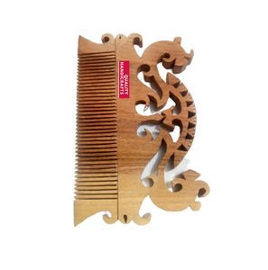 Newe meilleure qualité écologique fabriqué à la main peigne en bois pour cheveux et barbe artisanat indien de haute qualité fait à la main - Product Image 6