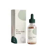 Impression inférieure à verrouillage automatique 2 côtés sérum cosmétique bouteilles de crème pour le visage bocaux unité de papier d'emballage boîte en carton boîte d'emballage de produit