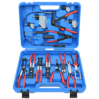 Kit d'outils universel de 16 pinces à sertir robustes en acier pour radiateur, carburant et tuyaux d'eau de véhicule, pour l'entretien automobile