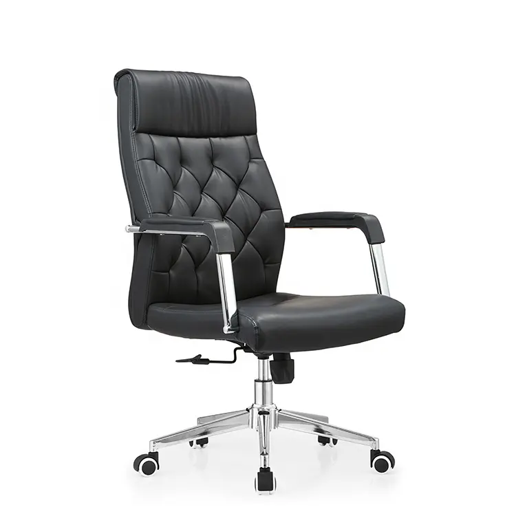 Sabit kol dayama ile yönetici yüksek kaliteli ergonomik ofis PU sandalyeler büro sandalyeleri