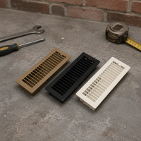 Grille de ventilation carrée blanche 3 x 10 réglable, vente en gros, offre spéciale