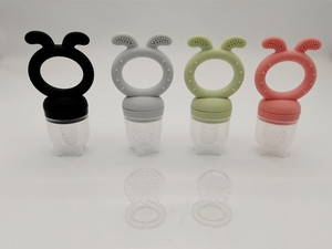 Helpcook – mangeoire à fruits en Silicone pour bébé, nouveau Style, avec 3 différentes tétines sans BPA, Clip de sucette doux, jouet de dentition - Product Image 2