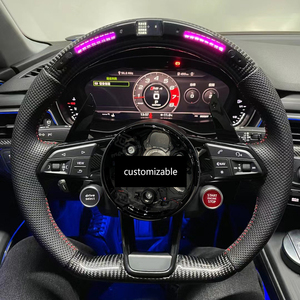 <span class=keywords><strong>Volante</strong></span> de Fibra de Carbono con Pantalla LED Mejorada para <span class=keywords><strong>Audi</strong></span> TT TTS TTRS R8 S3 S4 RS3 RS4 RS5 A4 A5 A6 Q5 Q3, Mejora del Interior del Automóvil - Product Image 5