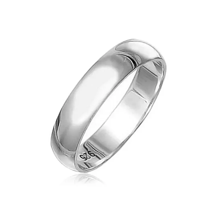 Keiyue Đơn Giản Mens 925 Sterling Silver Nhẫn Cabochon Thiết Lập Không Có Đá Thời Trang Đồ Trang Sức Tối Giản Nhẫn