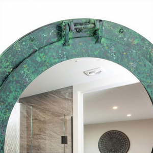 Algae Green Nautical Ship's Porthole Window <b>Mirror</b> Frame Coastal Wall Decor Marine Round <b>Hanging</b> <b>Mirror</b> - Product Image 5