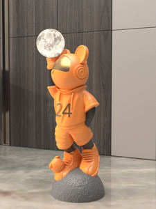 Grande sculpture en résine époxy d'astronaute, ornement de salon, décoration murale de la maison, pour meuble TV près du canapé, cadeau de pendaison de crémaillère - Product Image 3