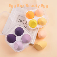 Éponge de maquillage super douce en forme de goutte d'eau, éponge inclinée à double usage sec et humide, poudre difficile à appliquer, outil de maquillage non lavable