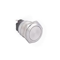 ELEWIND Bouton-poussoir momentané en acier inoxydable 19 mm 1NO1NC sans lumière LED certifié CE 220V PM195F-11/S