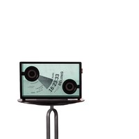 MORRORART Enceinte suspendue transparente avec affichage des paroles pour sous-titres, audio domestique rétro 50W, alimentation USB