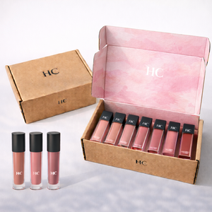 Caja de Cartón para Envíos de Cosméticos, Caja de Cartón Corrugado Tipo E, Caja de Envío con Cierre Automático, Embalaje Impreso Personalizado - Product Image 1