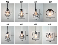 Lampe suspendue Vintage à la forme d'une Cage, design moderne, luminaire décoratif d'intérieur,