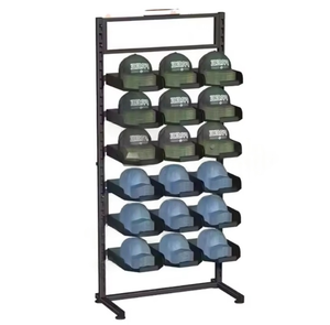 Soporte de estante de exhibición de tienda comercial moderna, casco de sol, béisbol, <span class=keywords><strong>vaquero</strong></span>, camionero, sombrero Dandy, cubo, deporte, Golf, recubierto de polvo de Metal - Product Image 1