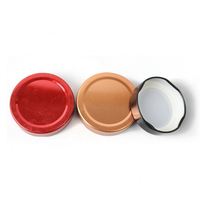 Capuchon en métal à visser avec bouton de sécurité, 53 mm, 58 mm, 63 mm, 73 mm, 82 mm, couleur or foncé, argent, noir