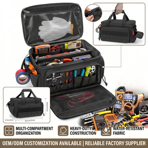 Bolsa de Herramientas Táctica Resistente OEM/ODM, Organizador de Almacenamiento de Herramientas Manuales para Electricistas con Múltiples Compartimentos, Bolsa de Trabajo - Product Image 2
