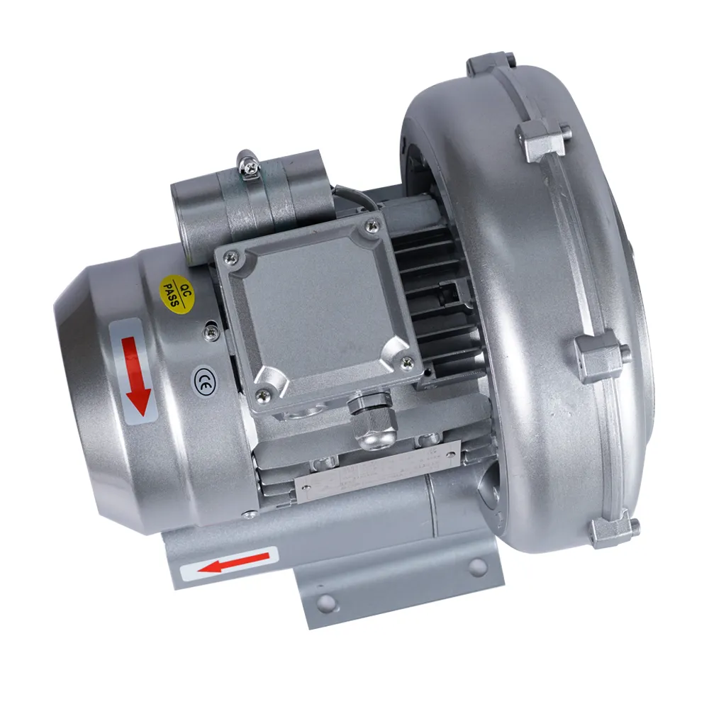 Low Price Three phase 380V 0.85KW Single Stage High Pressure Electric Suction Turbine Air Blower