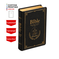 Service d'impression de livres personnalisés à succès avec estampage à chaud argenté et logos en relief pour Bibles catholiques en PU