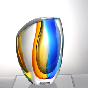 Modern Crystal Glass Table <b>Vase</b> Handmade Art Deco Transparent Flower <b>Vase</b> Decorative Ornament for Wedding Home Decor - Product Image 4