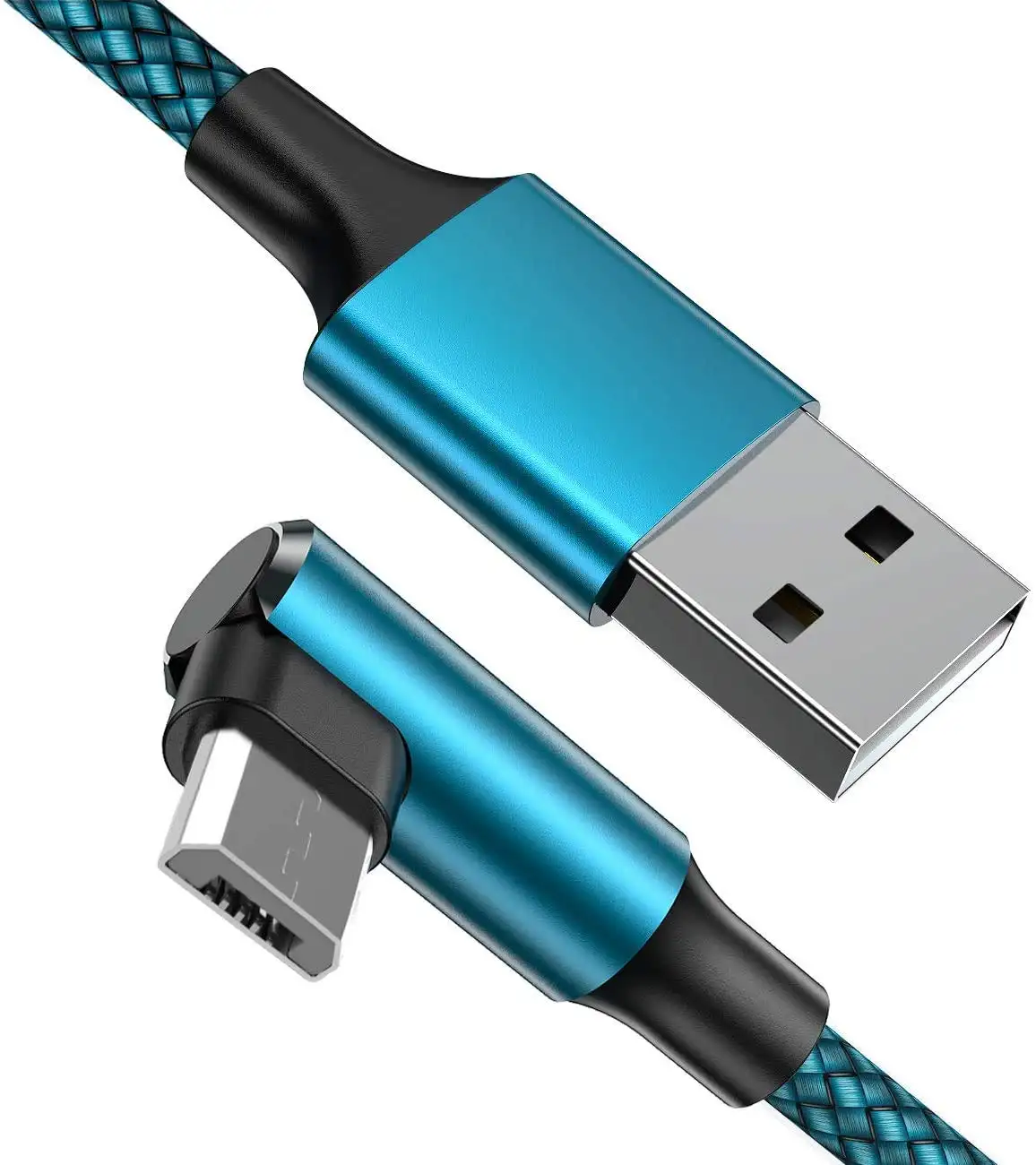 Высококачественный многоцветный нейлоновый Плетеный локоть USB 2.4A Микро зарядный кабель передачи данных для телефона Android