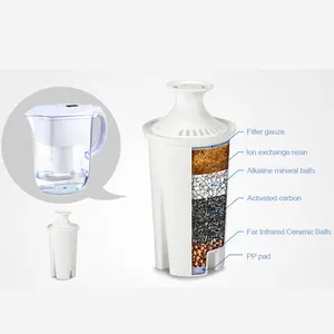 Destilador de agua con filtro de carbón activado para uso doméstico, jarra de filtro de agua alcalina Premium para uso diario, 8 tazas grandes, 3,8l