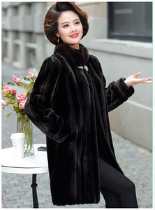 2022 meilleur prix mode belle vente chaude nouveau vison vers le bas femmes long <span class=keywords><strong>manteau</strong></span> <span class=keywords><strong>manteau</strong></span> de fourrure <span class=keywords><strong>d</strong></span>'âge moyen et personnes âgées vison vers le bas <span class=keywords><strong>manteau</strong></span> - Product Image 4