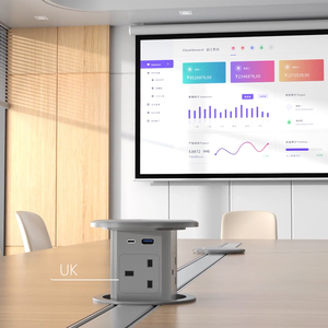 Nouvelle conception de prise de table escamotable avec 6 prises, WiFi, USB, charge sans fil, IP65, alliage d'aluminium KLASS <span class=keywords><strong>KN</strong></span> - Product Image 6