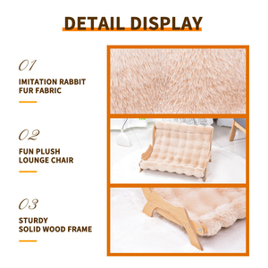 Großhandel Indoor-Holz-Katzenbett mit erhöhter Liegefläche, Holz-Haustierbett für Welpen - Product Image 4