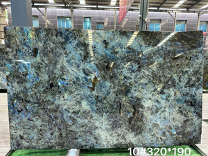 Dalles <span class=keywords><strong>de</strong></span> marbre en labradorite <span class=keywords><strong>bleue</strong></span> <span class=keywords><strong>de</strong></span> Lemuria Newstar, <span class=keywords><strong>pierre</strong></span> naturelle, polies, modernes, imperméables, pour la décoration intérieure d'hôtels - Product Image 1