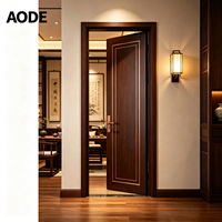Porte intérieure en bois massif AODE avec garniture en cuivre, luxe chinois, insonorisée