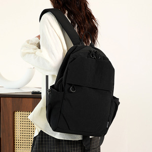 Casual Sports <b>Backpack</b> Khaki Lightweight Adjustable Strap <b>Men</b> Business Travel Solid Color Interior Zipper Pocket - Product Image 4