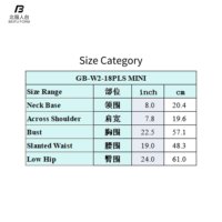 Mannequin femme grande taille Beifuform GB Plus Mini 18, mannequin de couture sur pied, buste de mode en fibre de verre