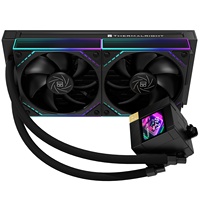 Refroidisseur liquide pour processeur AIO Thermalright Core Matrix 240 Vision ARGB noir avec écran IPS 240 mm et ventilateur PWM pour PC de bureau de jeu