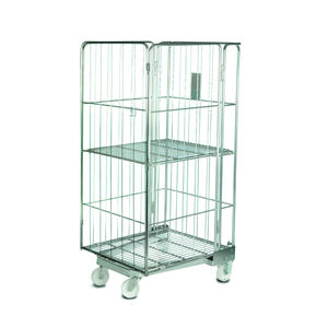 Conteneur de rouleau d'entrepôt de supermarché de cage de roulement de grillage à quatre faces de haute qualité pour le lait de livraison - Product Image 5