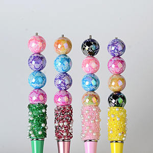 Perles acryliques imprimées en dentelle de 16 mm, couleurs mélangées, pour DIY, stylo à perler, chaîne de téléphone portable, porte-clés, suspension de voiture et autres accessoires - Product Image 3