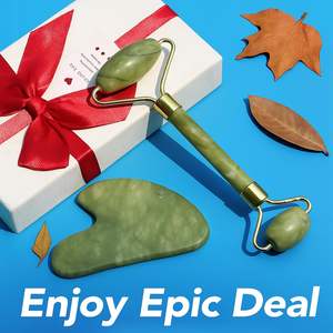 Toptan Hongzhuo RLYS Anti-Aging yüz masajı gujade yeşim rulo ve Carambola kafa-yüz masajı aracı - Product Image 2