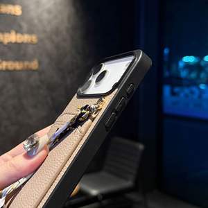 Funda para Teléfono con Tarjetero y Diseño de Lichi para Mujer, Compatible con iPhone 17 16 15 Pro Max, Funda Protectora para Auriculares para iPhone 17 16 15 Pro Max - Product Image 6