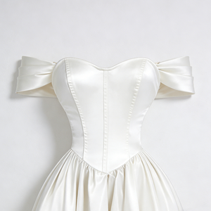 Robes de soirée pour femmes, col cœur, en satin, taille corset, longueur maxi, coupe trapèze, pour <span class=keywords><strong>mariage</strong></span> et cérémonies - Product Image 5