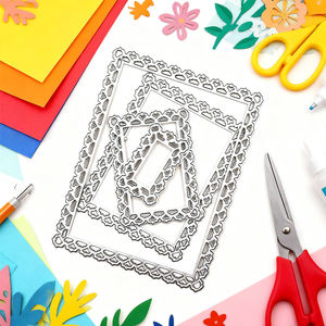 Kunden spezifische Schneidwerk zeuge aus Kohlenstoffs tahl Rechteckiger Nesting-Rahmen Metalls chneid werkzeuge für die Herstellung von Papier handwerks karten - Product Image 5