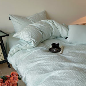 Spring and Summer Korean Version <strong>Small</strong> Floral <strong>Double</strong>-layer Lace <strong>Duvet</strong> <strong>Cover</strong> 4pcs Set Cotton Bedding Set Queen/King Bed Sheet - Product Image 4