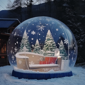 Christmas PVC <b>Inflatable</b> Snow Globe House With Bubble Feature for Outdoor Photo Booth Parties 202404 <b>Inflatable</b> Snowglobe Christ - Product Image 5