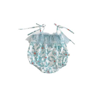 Bébé été nouveau <span class=keywords><strong>maillot</strong></span> <span class=keywords><strong>de</strong></span> <span class=keywords><strong>bain</strong></span> à plat imprimé doux pour les filles gaze col en dentelle <span class=keywords><strong>combinaison</strong></span> à bretelles - Product Image 5