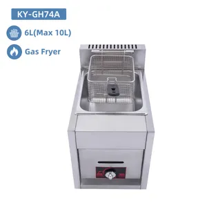 Thương Mại 6L Nhỏ Lpg Nồi Chiên Gas Sâu Mini Liên Tục Tự Nhiên Gas Sâu Nồi Chiên Counter Top Sử Dụng