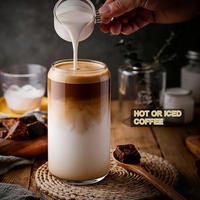 Gobelet en verre borosilicate personnalisé avec couvercle en bambou et paille en verre – Vente en gros