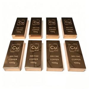 Barra de Cobre de 1 kg para Inversión y Colección, Personalización 999, Barra de Lingote de Cobre - Product Image 1