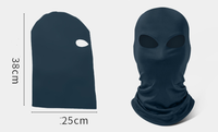 Cagoule unisexe intégrale anti-UV à séchage rapide, couleur unie, ajustable, trois trous, en soie glacée – Grande Vente