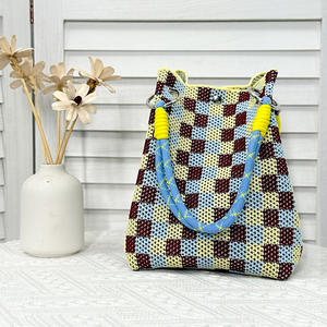 Çok amaçlı açık büyük kapasiteli Tote iş çeşitli eşyalar örgü çanta kadınlar için dokuma çanta - Product Image 4