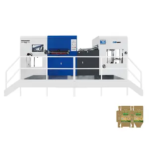 factory customized High Value Fast speed full automatic sheet die cutting machine for pizza box