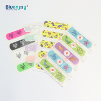 Pansements imperméables BLUENJOY Cartoon Bandaid avec logo personnalisé, fabrication chinoise, 72x19mm, noir, rouge, coloré