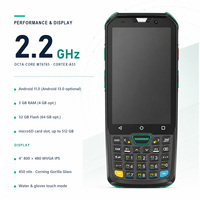 Smartphone PDA robuste Android 11 IP68, industriel, 2,2 GHz, NFC, 32 Go, lecteur de codes-barres 1D 2D, terminal de données mobile pour l'inventaire